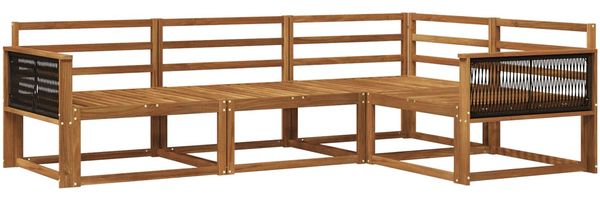vidaXL Outdoor-Sofagarnitur 4 pcs Natur Massivholz Akazie 3382522