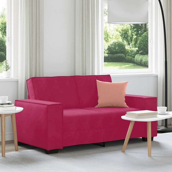 vidaXL 2-Sitzer-Sofa Weinrot 160x78x84 cm Samt 4105014