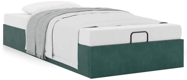 Ottoman-Bett ohne Matratze Dunkelgrün 90x190 cm Samt 3310934