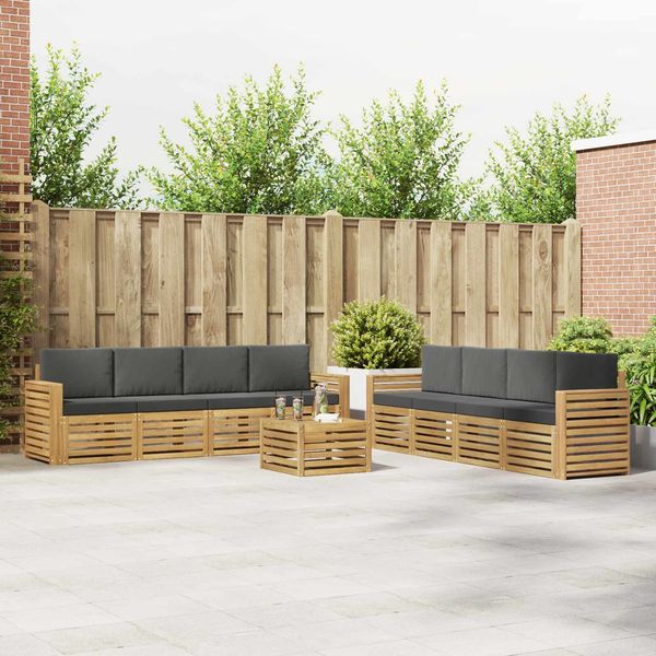 vidaXL Sofagarnituren 9 pcs Weiß und Anthrazit 59 x 59 x 37 cm 3391602