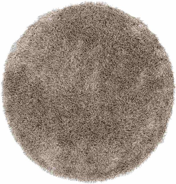 Teppich Crown aus Stoff, modern rund, braun, Ø 150 cm, pflegeleicht für drinnen