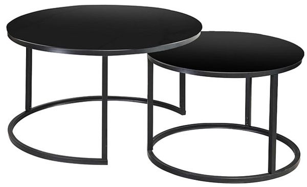 2er-Set Couchtisch Wohnzimmertisch Atlanta 80x80 cm 60x60 cm