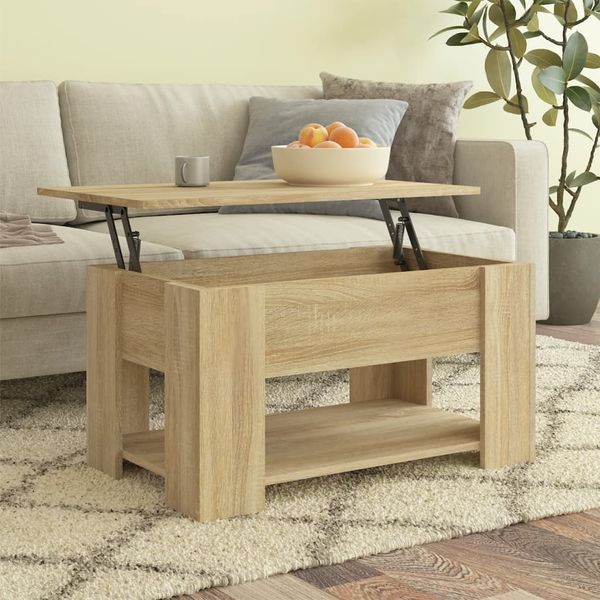 vidaXL Couchtisch Sonoma-Eiche 79 x 49 x 41 cm Holzwerkstoff [809713]