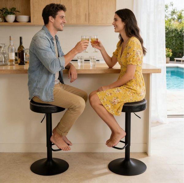 GarveeMore Barhocker Moderne verstellbare Bar Hocker Set von 2 für Küche Home Bar