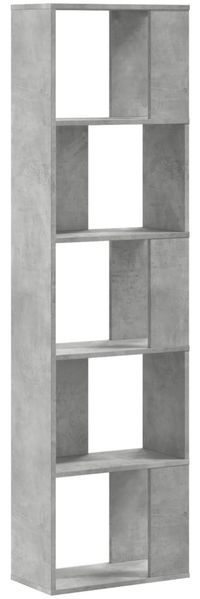 vidaXL Bücherregal 5 Böden Betongrau 45x23,5x162,5 cm Holzwerkstoff 852783 Bild 4