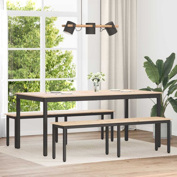 vidaXL Bank Natur 160 x 35 x 45 cm Massives Kiefernholz 892775