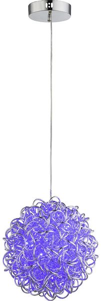 RGB LED Hängeleuchte, Kugelgeflecht, Farbwechsel, D 28 cm