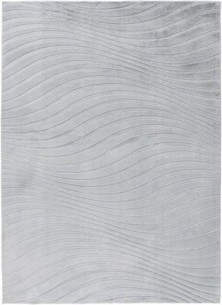 Carpet City Teppich WAVES 503, rechteckig, Höhe: 12 mm, Kurzflor, Hochtief-Muster/ 3D-Effekt, Uni, Wohnzimmer, Schlafzimmer