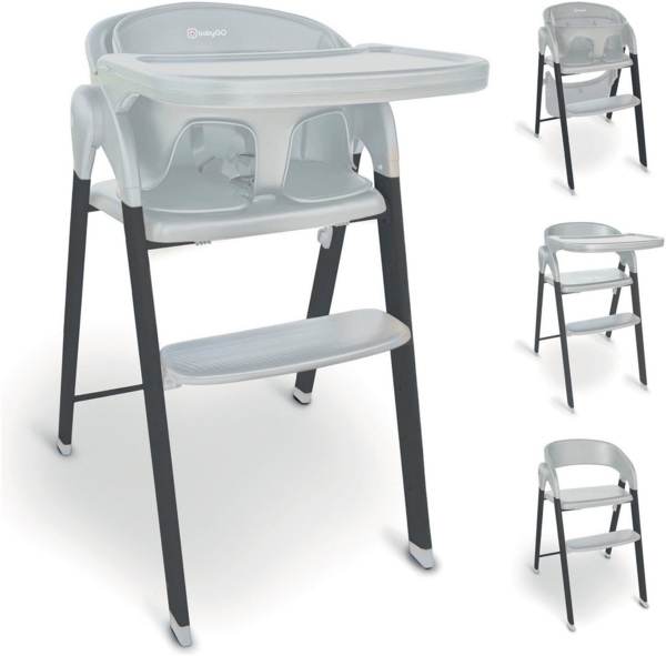 BabyGo Levels Hochstuhl inkl. Essbrett grey/anthra