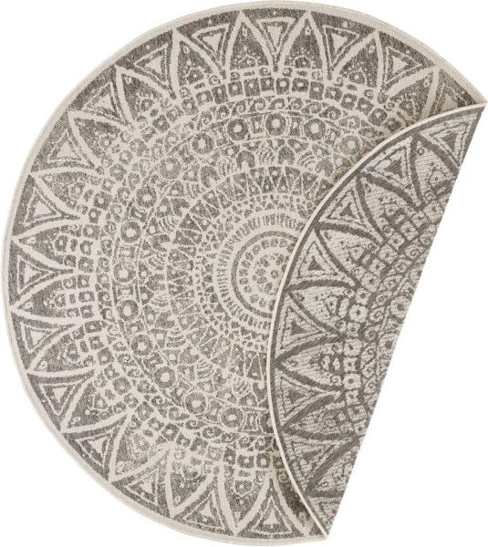 HANSE Home Teppich Lilja Wendeteppich, rund, Höhe: 5 mm, In-& Outdoor, beidseitig, Wetterfest, Balkon, Garten, Wohnzimmer