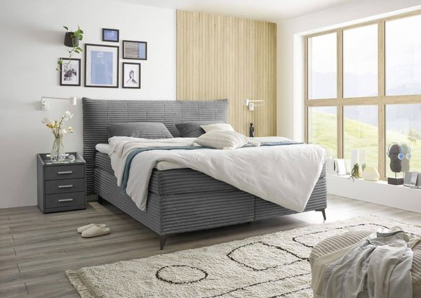 Boxspringbett Seattle Breitcord Ambience 180x200