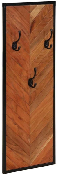 vidaXL Wandgarderobe 2 Stk. 35x1x90 cm Massivholz Akazie 373621