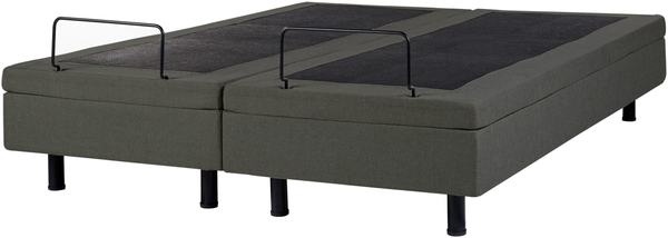 Verstellbares Bett ohne Kopfteil Stoff CASTELLAN 160 x 200 cm Dunkelgrau Bild 4