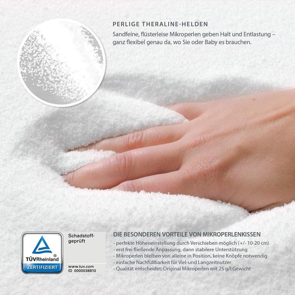Theraline Stillkissen "Das Original" Microperlen inkl. Bezug 190 cm 17 Punkte Türkis Bild 7