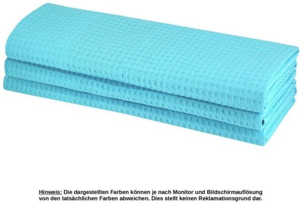 Engelland Geschirrtuch Poliertuch, (Vorteils-Set, 6-tlg, Waffel-Pique), 100 % Baumwolle, integrierte Aufhängeschlaufe, 70 x 50 cm
