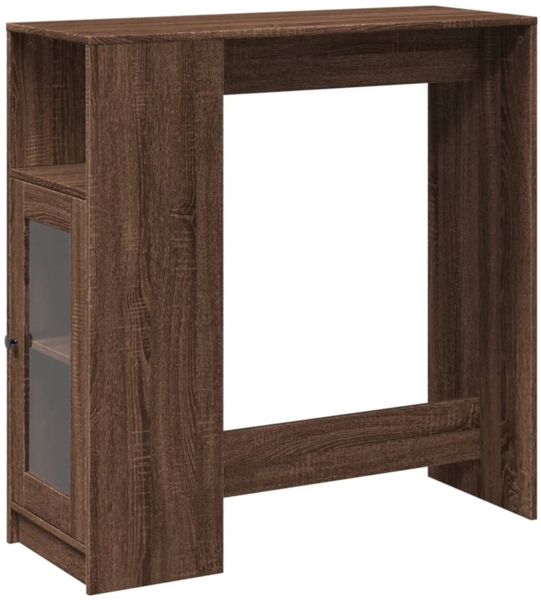vidaXL Bartisch mit Regal Braun Eiche 101x40x103,5 cm Holzwerkstoff 854370