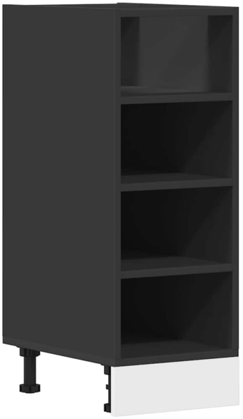 vidaXL Unterschrank Riga Schwarz 30x44,5x81,5 cm Holzwerkstoff 854194