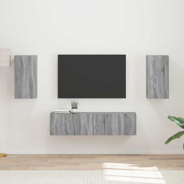 vidaXL TV-Schrankset 4 pcs Graues Sonoma Holzwerkstoff 3409156