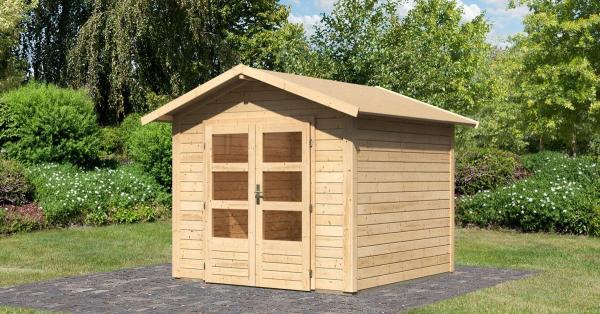 Karibu Gartenhaus 28mm Talkau 4 unbehandelt
