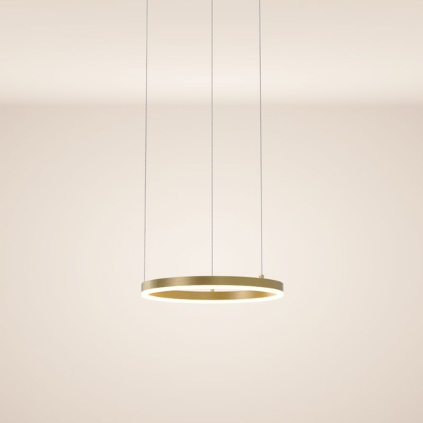 s.luce Ring 40 LED-Hängelampe Direkt 5m Gold