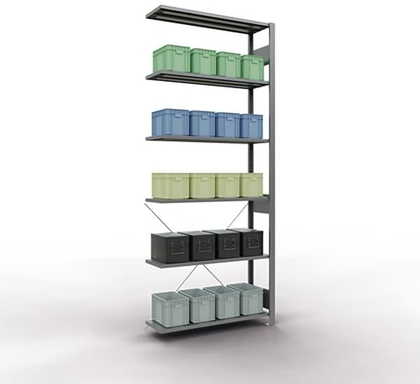 Schulte Regal MULTIplus150 12736 Anbau 2.500x1.000x300mm 6 Böden verzi