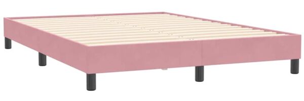 vidaXL Bettgestell ohne Matratze Rosa 160x210 cm Samt 4101366