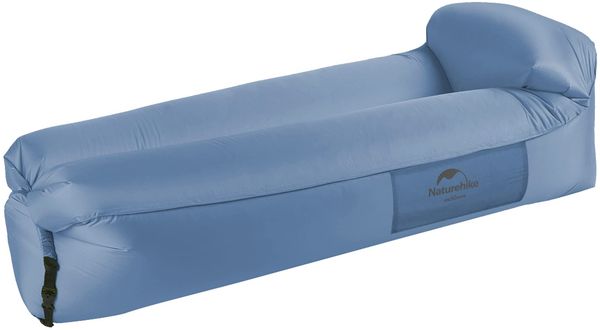 Naturehike Aufblasbarer Liegesessel, Wasserdichtes Aufblasbares Sofa mit Tragbarem Rucksack, Aufblasbares Bett für Reisen, Camping, Pool (Blau)