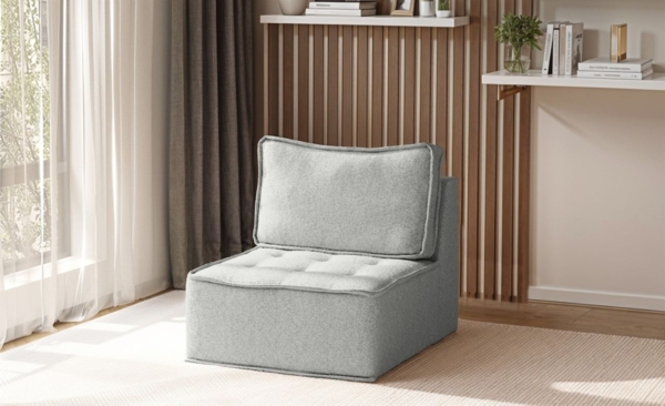 Sessel Designersessel SANDE XS Stoff Alpine Hellgrau