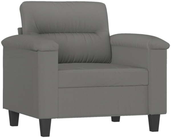 vidaXL 4-tlg. Sofagarnitur mit Kissen Dunkelgrau Mikrofasergewebe 3202310 Bild 11