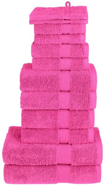 vidaXL 12 tlg. Premium-Handtuch-Set SOLUND Rosa 600 g/m² 137586