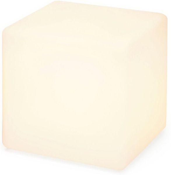 OTTO home LED Solarleuchte Eellin, LED-Solar Würfelleuchte 30 cm, RGB, Tageslichtsensor, LED fest integriert, RGB, Warmweiß, mit Erdspieß