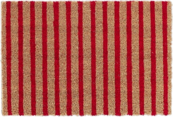 Kokos Fußmatte rot-natur gestreift 10042693