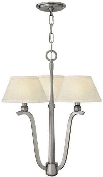 Kronleuchter, Deckenleuchte, Nickel, B 53,3 cm