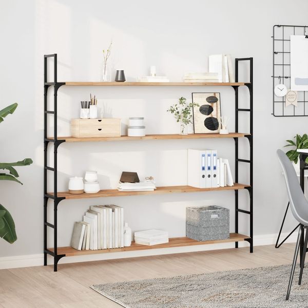 vidaXL Schweberegale 4 Stk. 120x20x2 cm Massivholz Akazie Ölbehandelt 3279514