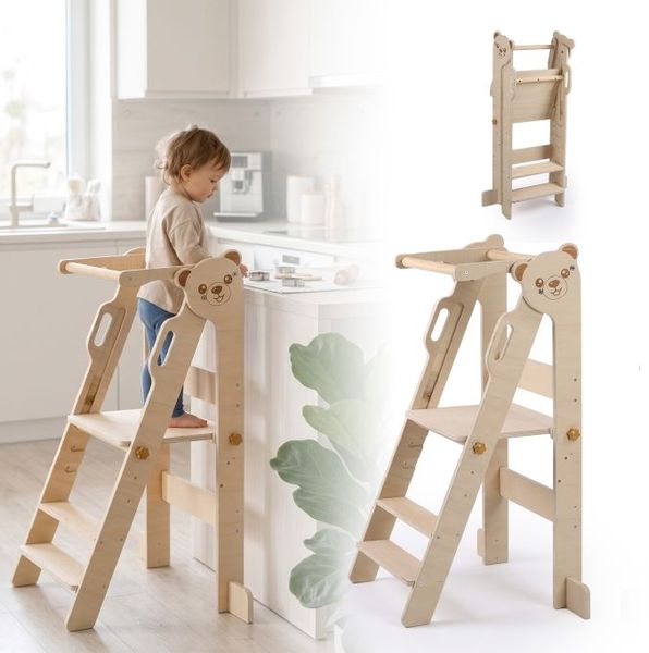 Relaxdays Klappbarer Lernturm Bären