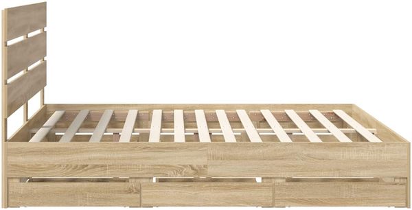 vidaXL Bettrahmen Sonoma-Eiche 200 x 200 cm Ingenieurs Holz 3411809 Bild 9
