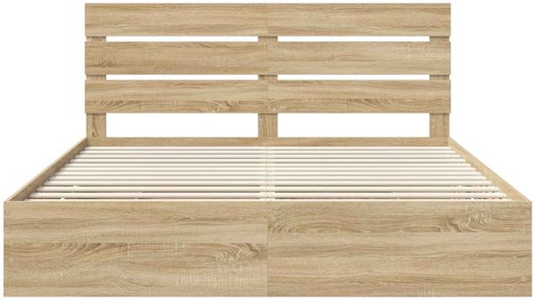 vidaXL Bettrahmen Sonoma-Eiche 200 x 200 cm Ingenieurs Holz 3411809 Bild 8