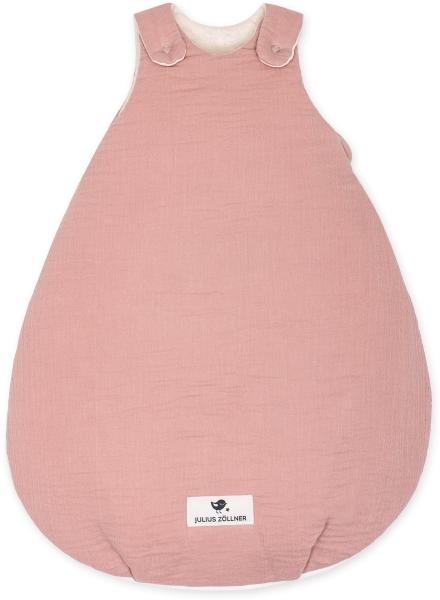 Julius Zöllner Babyschlafsack aus Baumwollmusselin Terra dusty rose 56/62