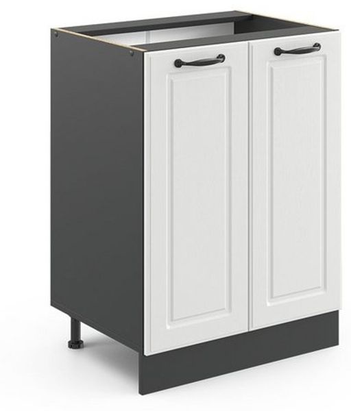 Küchenunterschrank R-Line Weiß Landhaus 60 cm ohne Arbeitsplatte Vicco Bild 4