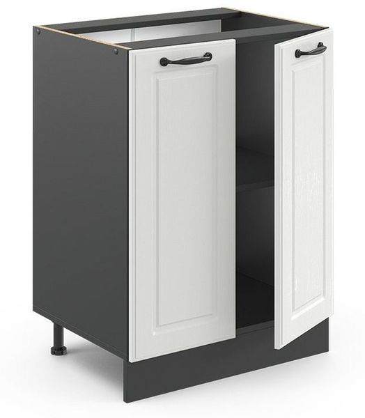 Küchenunterschrank R-Line Weiß Landhaus 60 cm ohne Arbeitsplatte Vicco Bild 3