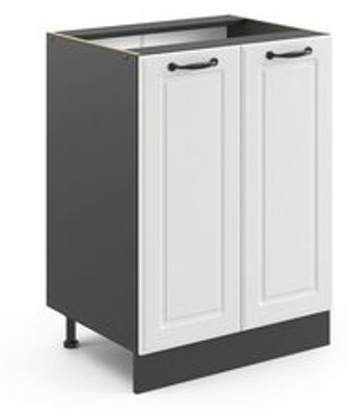 Küchenunterschrank R-Line Weiß Landhaus 60 cm ohne Arbeitsplatte Vicco Bild 6