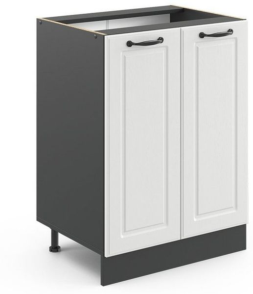 Küchenunterschrank R-Line Weiß Landhaus 60 cm ohne Arbeitsplatte Vicco Bild 5