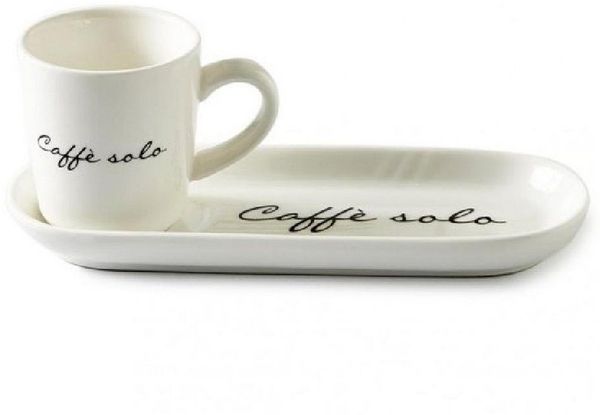 Riviera Maison Espressotasse mit Untertasse Caffé Solo (2-teilig) 129230