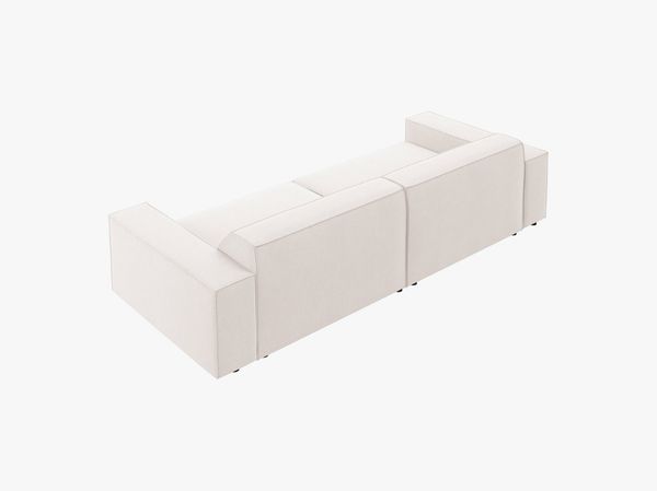 Micadoni 3-Sitzer Sofa Jodie Strukturierter Stoff Megan Helles Beige Bild 4