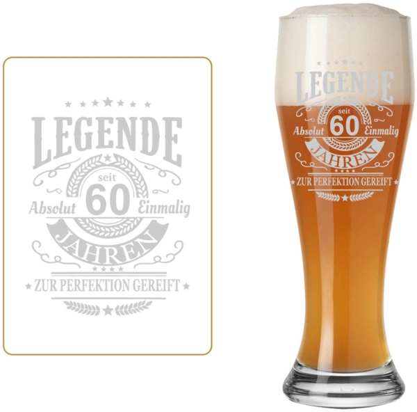 Luxentu Weizenglas Weißbierglas 0,5 Liter - Legende seit 60 Jahren