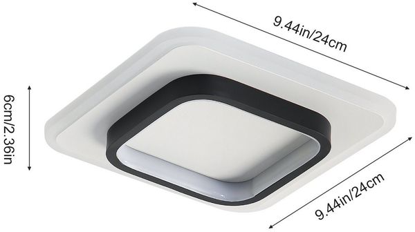 Riserva Deckenleuchte Warmes Licht Schlafzimmerlampe,Acryl Deckenlampe,für Korridor Balkon