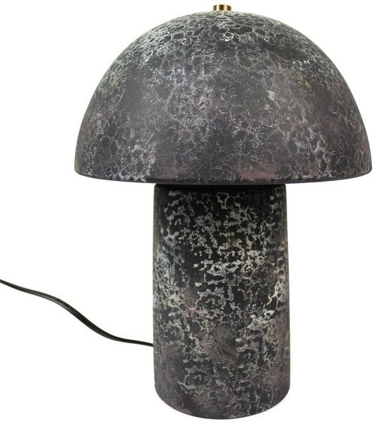 Arnusa Tischleuchte Nachttischlampe Pilz Keramik Steinoptik 23x30 cm, ohne Leuchtmittel