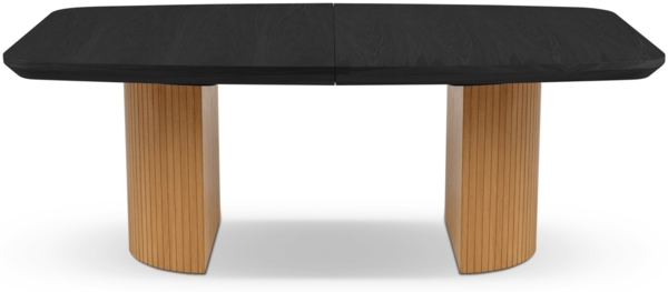 Micadoni Ausziehbarer Esstisch Mana Eiche Schwarz helle Beine