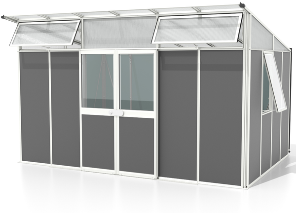 Vitavia Gerätehaus "Kosmos", weiß / anthrazit, 11,5 m²
