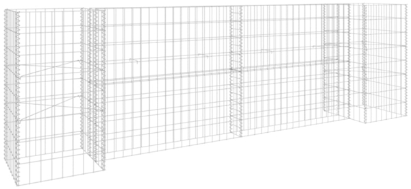 vidaXL H-förmiger Gabionen-Pflanzkorb Stahldraht 260x40x80 cm 145660